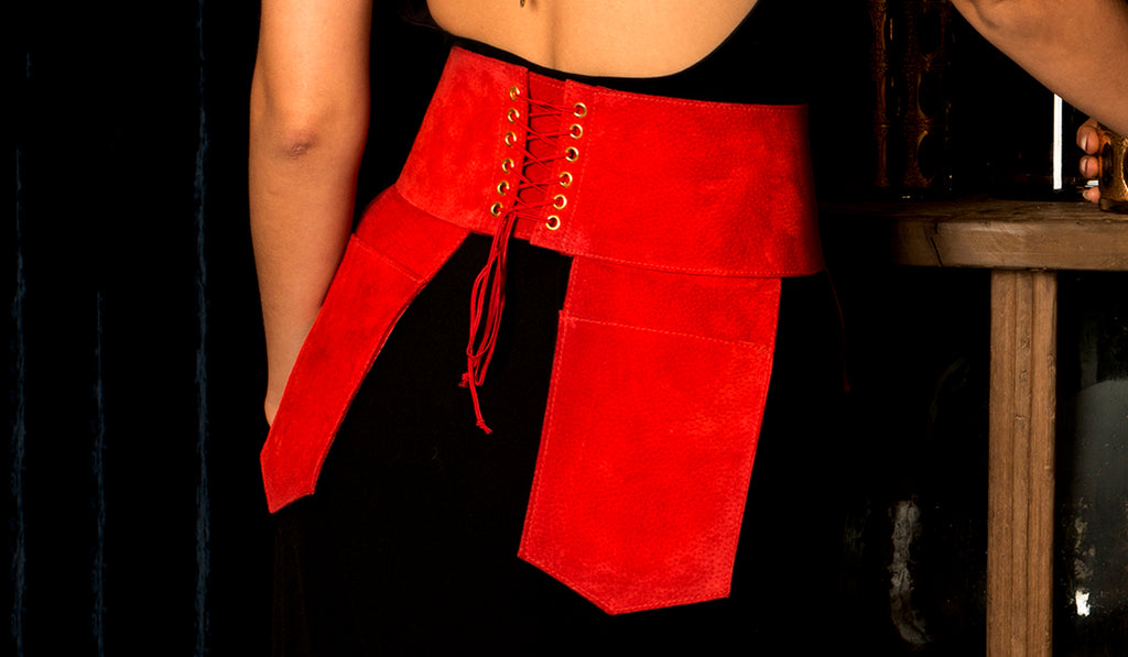 Ruby Red Corset Pocket Belt saves the holidays!