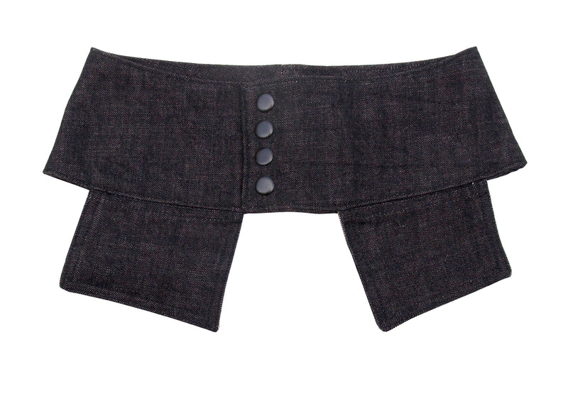 Denim Pocket Belt: Jacqui style in Black