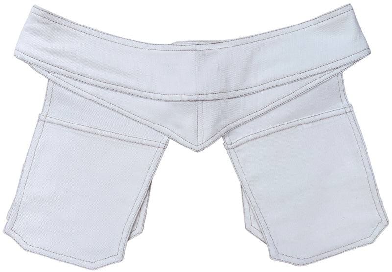 Denim Pocket Belt: Meredith style in White