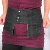 Denim Pocket Belt: Jacqui style in Black with GOLD PAINTED WINGS
