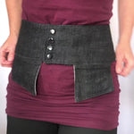 Denim Pocket Belt: Jacqui style in Black